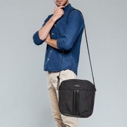 Tod's Black Nylon and Leather Pocket Messenger Bag