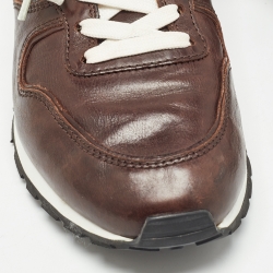 Tod's Brown Leather Lace Up Sneakers Size 41