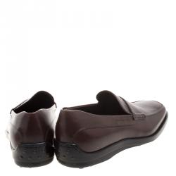 Pre Owned Tod's Brown Leather Penny Loafers Size 42.5