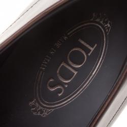 Pre Owned Tod's Brown Leather Penny Loafers Size 42.5