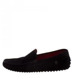 Pre Owned حذاء لوفرز تودز فور فيراري سويدي أسود مقاس 42.5