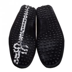 Pre Owned حذاء لوفرز تودز فور فيراري سويدي أسود مقاس 42.5