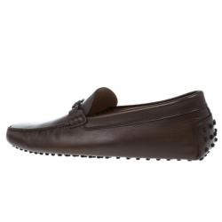 Pre Owned Tod's Brown Leather Loafers Size 46