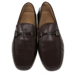 Pre Owned Tod's Brown Leather Loafers Size 46