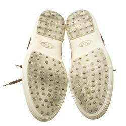 Pre Owned Tod’s Brown Leather Lace Up Desert Boots Size 41.5