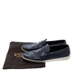 مملوكة مسبقًا Tod's Blue Leather Penny Loafers Size 43
