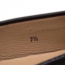 Pre Owned حذاء لوفرز تودز بيني جلد منقوش أسود مقاس 41.5