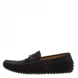 Pre Owned حذاء لوفرز تودز باكيل هورسبت جلد أبيض مقاس 42