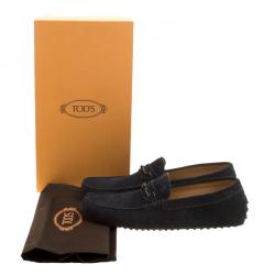 Pre Owned حذاء لوفرز تودز باكيل هورسبت جلد أبيض مقاس 42