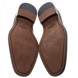 مملوكة مسبقًا Tod's Brown Suede Top Stitch Detail Loafers Size 42