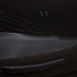 Pre Owned حذاء لوفرز تودز سويدي أسود بفيونكة مقاس 45.5