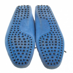 Pre Owned حذاء لوفرز تودز فيونكة مجدولة لون متباين مع سويدي أزرق مقاس 45.5