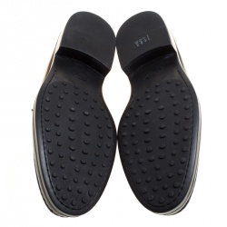 مملوكة مسبقًا Tod's Black Glazed Leather Loafers Size 45