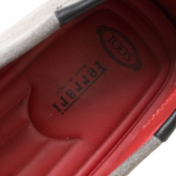 Pre Owned حذاء تود جومينو لوفرز فيراري سويدي رمادي مقاس 43.5