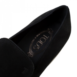 Pre Owned حذاء لوفرز تودز سويدي أسود مقاس 44