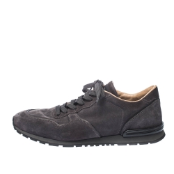 Tod's Dark Grey Suede Trainer Lace Up Sneakers Size 44.5