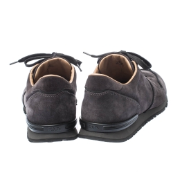 Tod's Dark Grey Suede Trainer Lace Up Sneakers Size 44.5