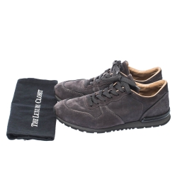 Tod's Dark Grey Suede Trainer Lace Up Sneakers Size 44.5