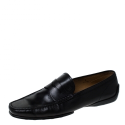 Pre Owned Tod’s Black Leather Penny Loafers Size 43