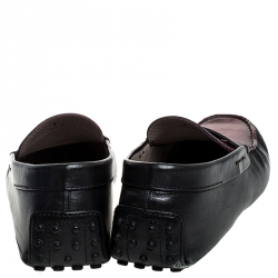 Pre Owned حذاء لوفرز تودز بيني جلد ثنائي اللون مقاس 41