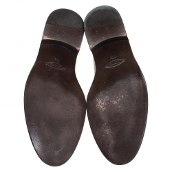 مملوكة مسبقًا حذاء ديربي تودز رباط علوي جلد بروغي بني مقاس 41.5