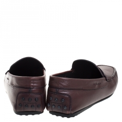 مملوكة مسبقًا حذاء لوفرز تودز بيني جلد لون بني مقاس 41