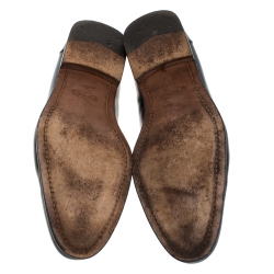 مملوكة مسبقًا Tod's Black Leather Penny Slip On Loafers Size 45