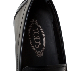 مملوكة مسبقًا Tod's Black Leather Penny Slip On Loafers Size 45