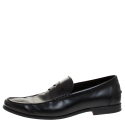 مملوكة مسبقًا Tod's Black Leather Penny Slip On Loafers Size 45