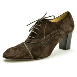 Pre Owned Tod's Brown Suede Brogue Oxford Shoes Size 39