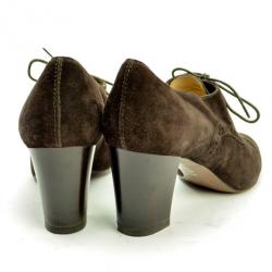 Pre Owned Tod's Brown Suede Brogue Oxford Shoes Size 39