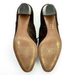 Pre Owned Tod's Brown Suede Brogue Oxford Shoes Size 39