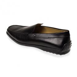 Pre Owned Tod's Black Leather Loafers Size 46