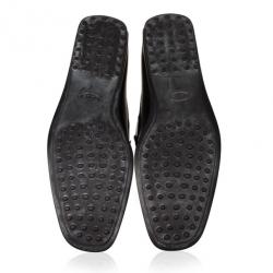 Pre Owned Tod's Black Leather Loafers Size 46