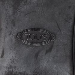 Pre Owned Tod's Black Leather Loafers Size 46