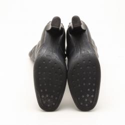 مملوكة مسبقًا Tod's Black Leather Tall Boots Size 39.5