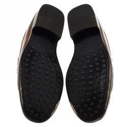 Pre Owned Tod's Caramel Brown Leather Penny Loafers Size 41.5