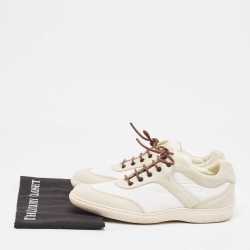 Pre Owned Tod's Grey Canvas and Suede Low Top Sneakers Size 42