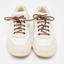 Pre Owned Tod's Grey Canvas and Suede Low Top Sneakers Size 42