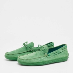 مملوكة مسبقًا Tod's Green Suede Slip On Loafers Size 43