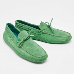 مملوكة مسبقًا Tod's Green Suede Slip On Loafers Size 43
