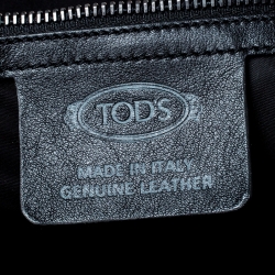 Tod's Black Leather Envelope Bag