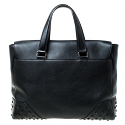 Tod's Black Leather Envelope Bag