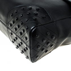 Tod's Black Leather Envelope Bag