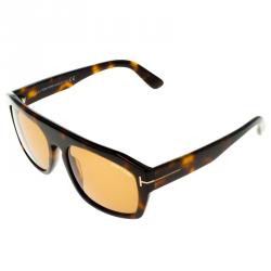 Pre Owned Tom Ford Brown Tortoise TF470 Conrad Sunglasses
