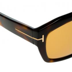 Pre Owned Tom Ford Brown Tortoise TF470 Conrad Sunglasses