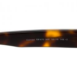 Pre Owned Tom Ford Brown Tortoise TF470 Conrad Sunglasses