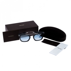 Pre Owned Tom Ford Ash Grey TF541 Alex-02 Square Sunglasses