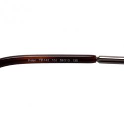 Pre Owned Tom Ford Silver and Brown Peter Aviators