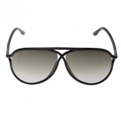 Pre Owned Tom Ford Black Cross Detail Maximillion Mens Aviators